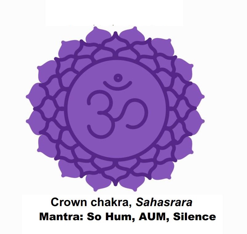  "Violet lotus with a thousand petals representing the Crown Chakra, Sahasrara, with the mantra inside, signifying spiritual connection and enlightenment